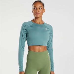 GYMSHARK training long sleeve crop